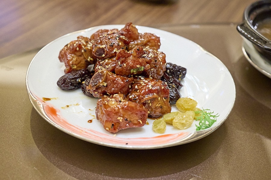 【台北中山】米香台菜餐廳|美福大飯店內的米其林一星推薦台菜合菜料理,推薦牛肋排、蜜汁排骨、鹹酥蝦、糯米椒牛肉 - 第24張圖