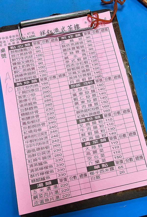 【新北中和】祥鈺港式茶樓|學生時代吃到現在的港飲老店,華新街商圈緬甸街美食,港點熱炒相當平價 - 第3張圖