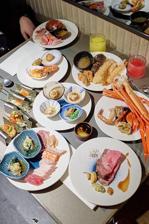 【台北士林】旭集 和食集錦 天母店｜庭園窗景大正浪漫日式洋風精緻BUFFET吃到飽，海鮮、鐵板推薦必吃